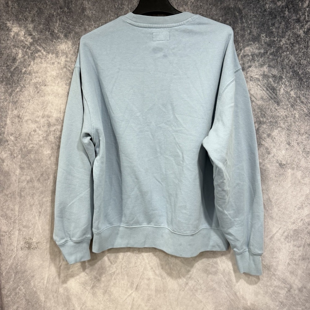 American Eagle Men’s Medium Light Blue Crewneck Sweatshirt Fleece Oversized